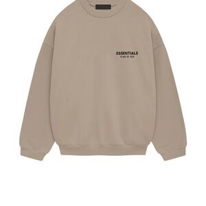 Essentials Men's Crewneck Sweater in Tan